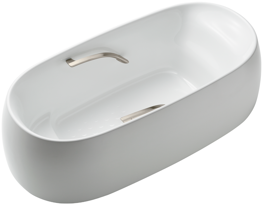 Reinforced Marble Oval Freestanding Bathtub