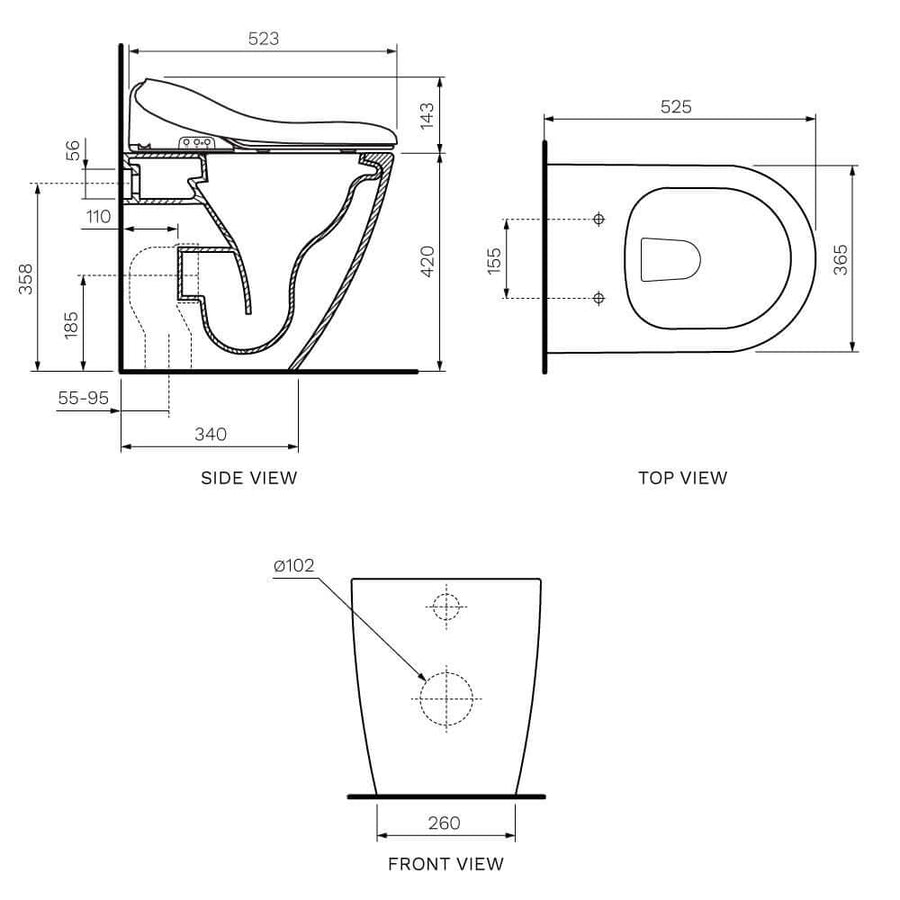 Aqua Intelligent Wall Faced Pan