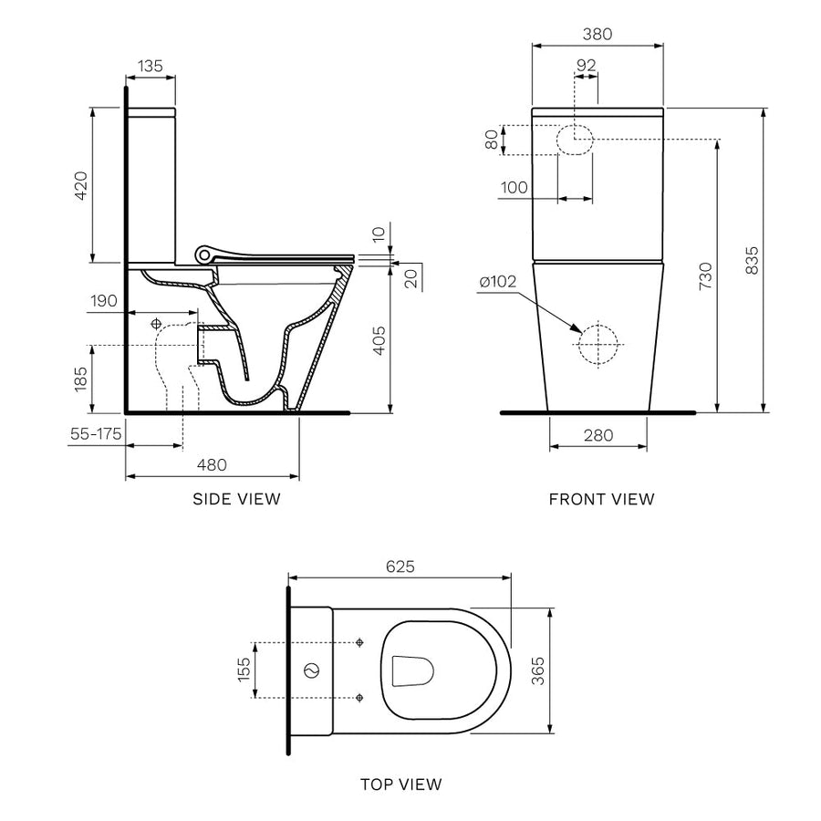 Linfa Rimless Suite (including Pressalit Seat)