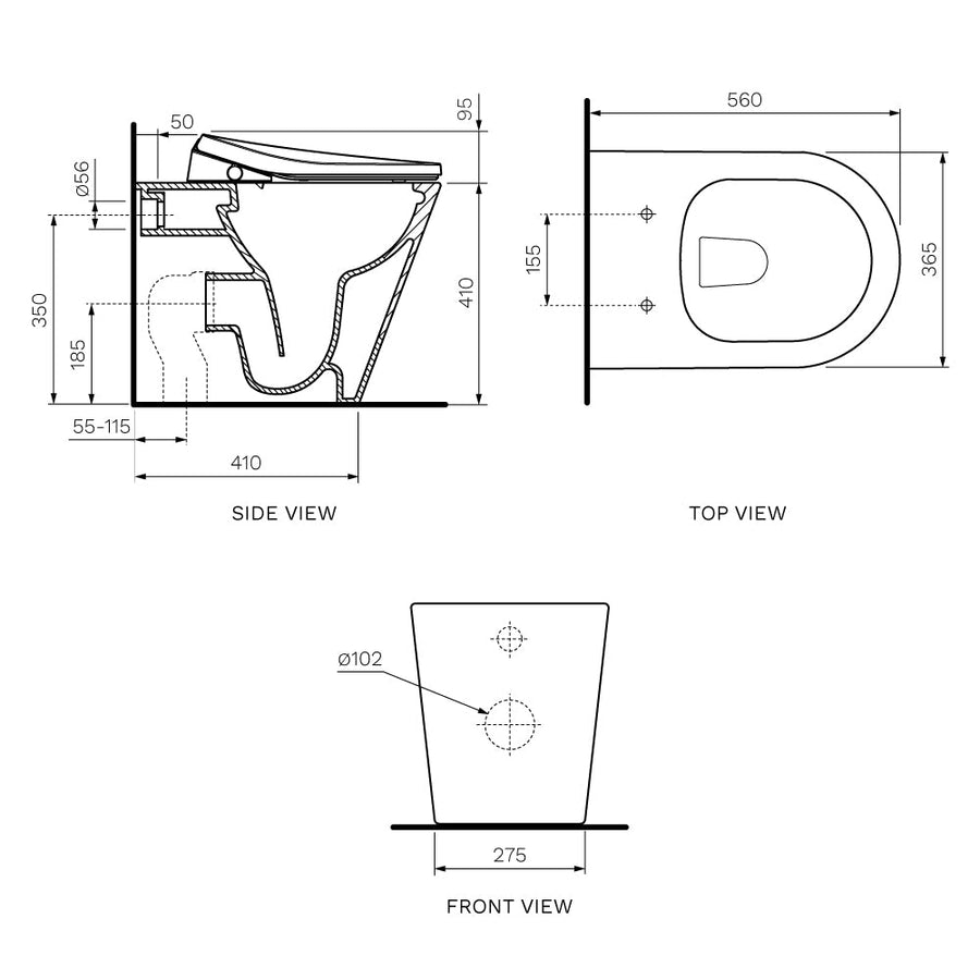 Serena Smart Wall Faced Pan