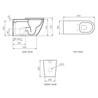 Ellisse Accessible Wall Faced Pan Rimless (Including Seat)