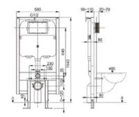 AXENT Consealed Cistern with Frame