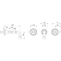 Rhapsody Lever Wall Tap Set - Lead Free