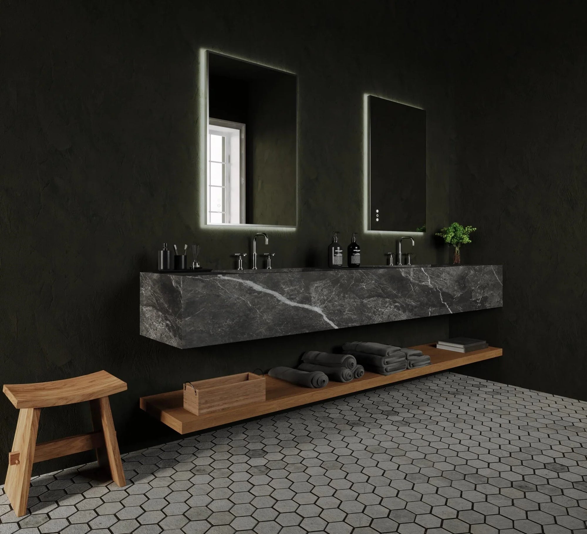 R Series Bespoke LED Mirror with Demister 1200 x 750