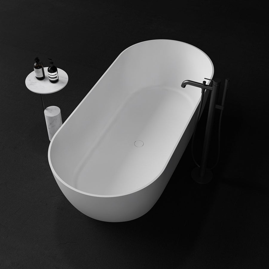 Sylvia 1800 Freestanding Stone Bath Matte White