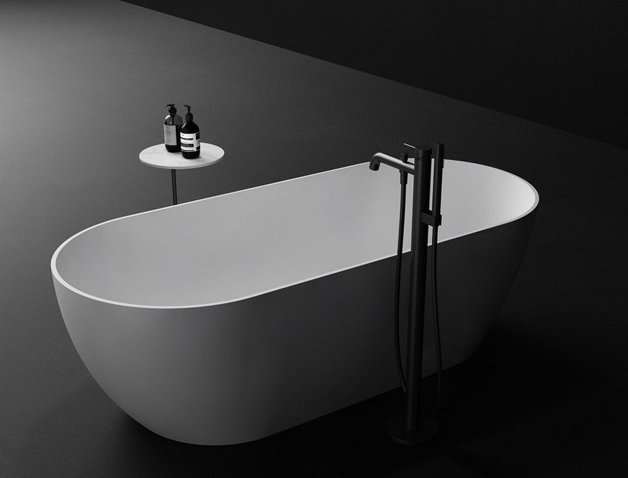 Sylvia 1800 Freestanding Stone Bath Matte White