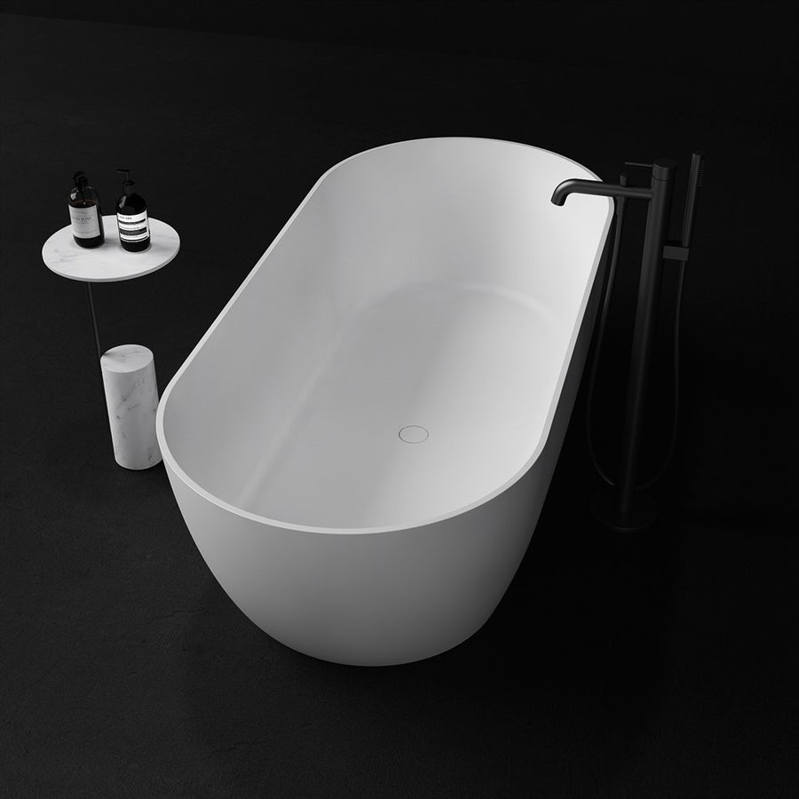 Sylvia 1700 Freestanding Stone Bath Matte White