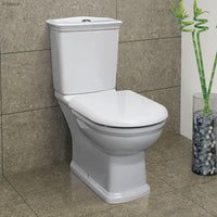 Rak Washington White Close-Coupled Toilet Suite, S-Trap 240