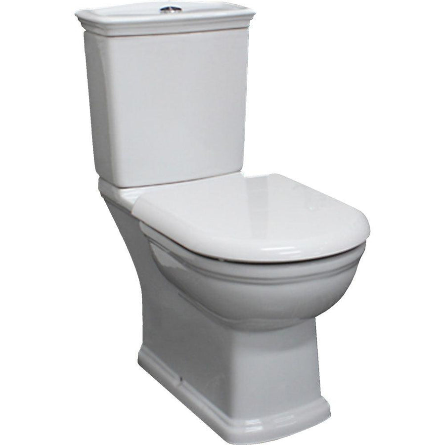 Rak Washington White Close-Coupled Toilet Suite, S-Trap 240