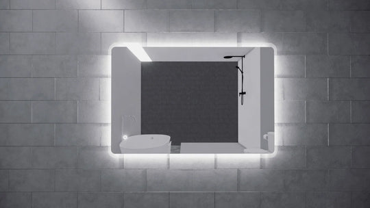 Rectangular Frameless LED Mirror