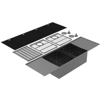 Boutique Lugano Double Bowl & Double Drainer Sink