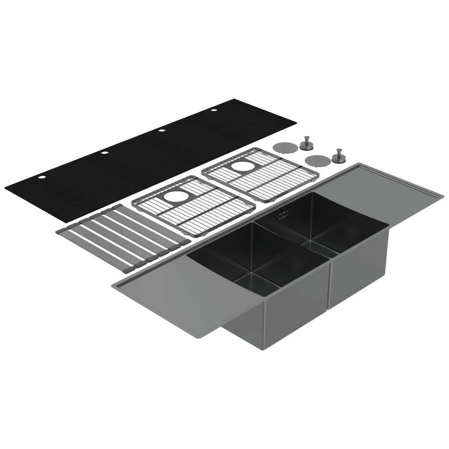 Boutique Lugano Double Bowl & Double Drainer Sink