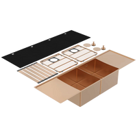 Boutique Lugano Double Bowl & Double Drainer Sink