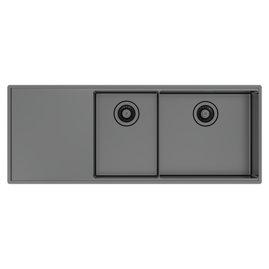 Boutique Lugano One & One Quarter Drainer Right Hand Bowl Sink