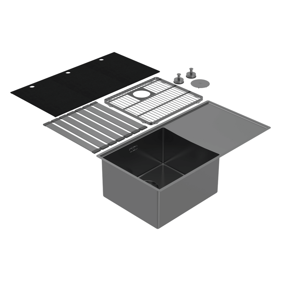 Boutique Lugano Single Bowl & Drainer Left Hand Bowl Sink