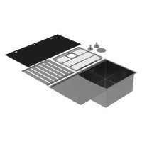Boutique Lugano Single Bowl & Drainer Right Hand Bowl Sink