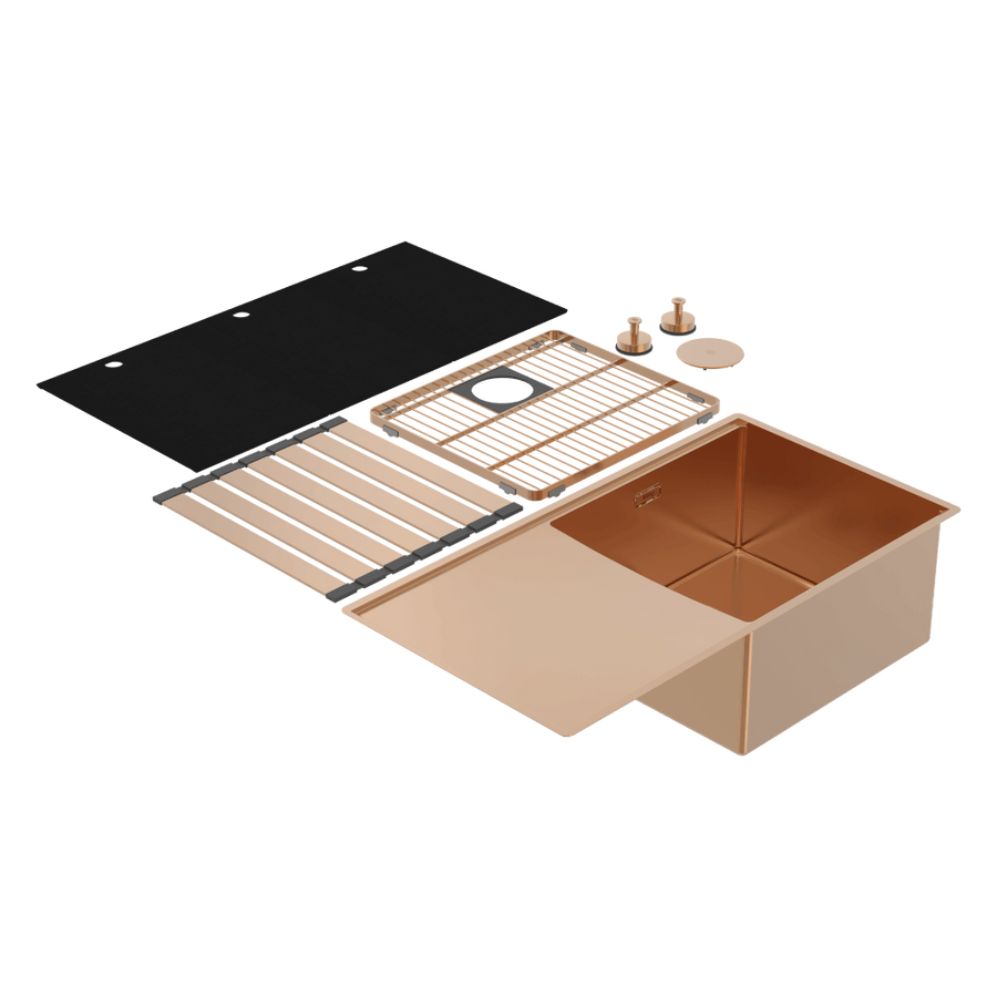 Boutique Lugano Single Bowl & Drainer Right Hand Bowl Sink