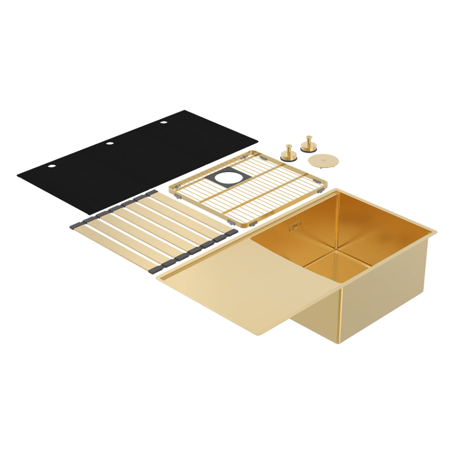 Boutique Lugano Single Bowl & Drainer Right Hand Bowl Sink