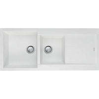 Santorini Black 1 & 3/4 Bowl Topmount Sink With Drainer