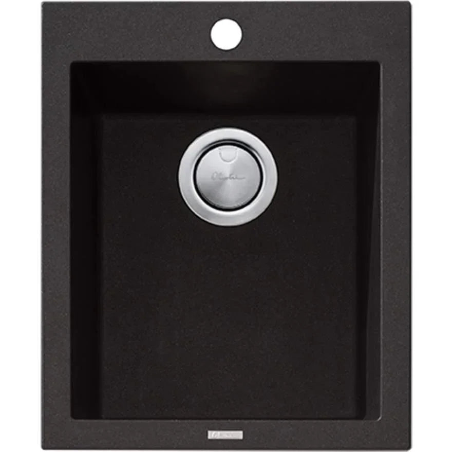 Santorini Black Standard Bowl Topmount Sink