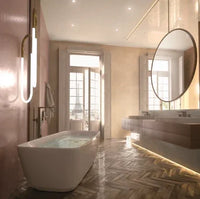 Reinforced Marble Rectangle Freestanding Bathtub
