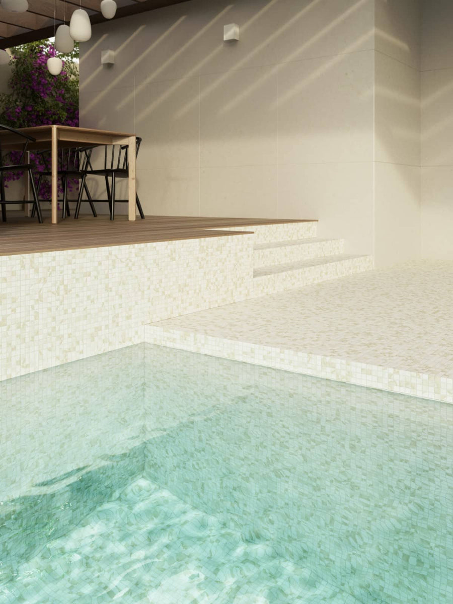 Aquarelle Sponge Mosaic Pool Tile