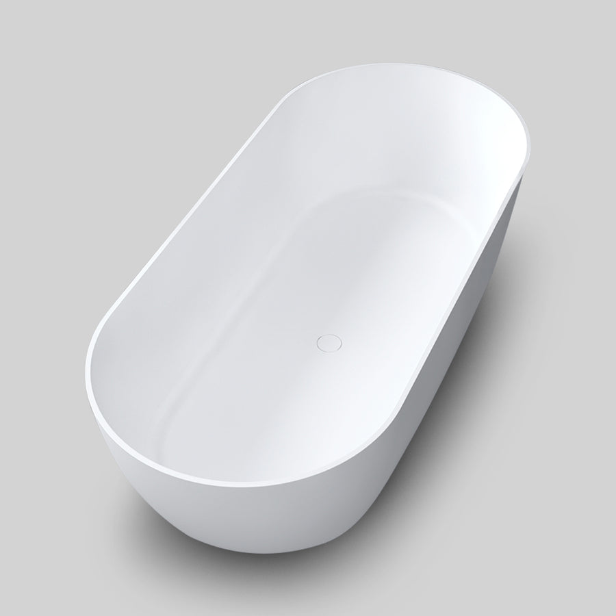 Sylvia 1700 Freestanding Stone Bath Matte White