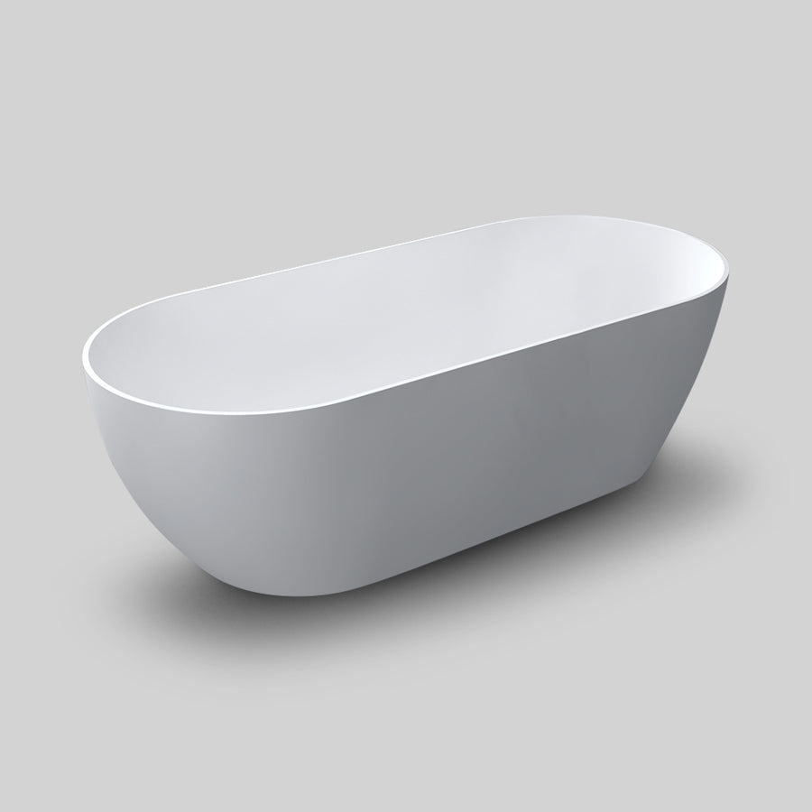 Sylvia 1800 Freestanding Stone Bath Matte White