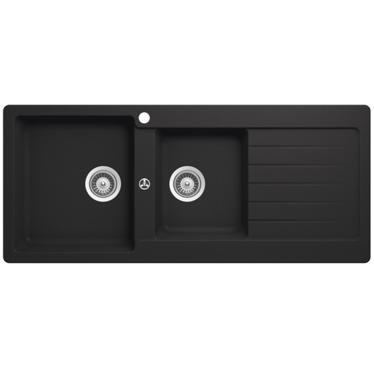 Typos 1 & 3/4 Bowl Onyx Bowl & Drainer