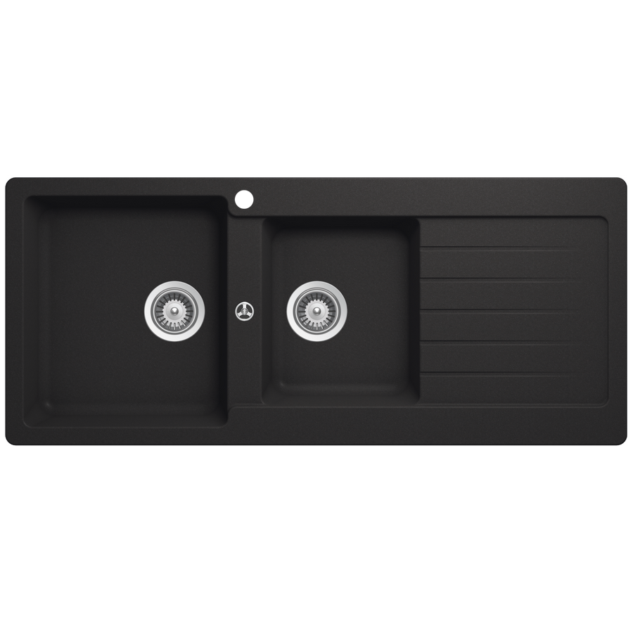 Typos 1 & 3/4 Bowl Onyx Bowl & Drainer