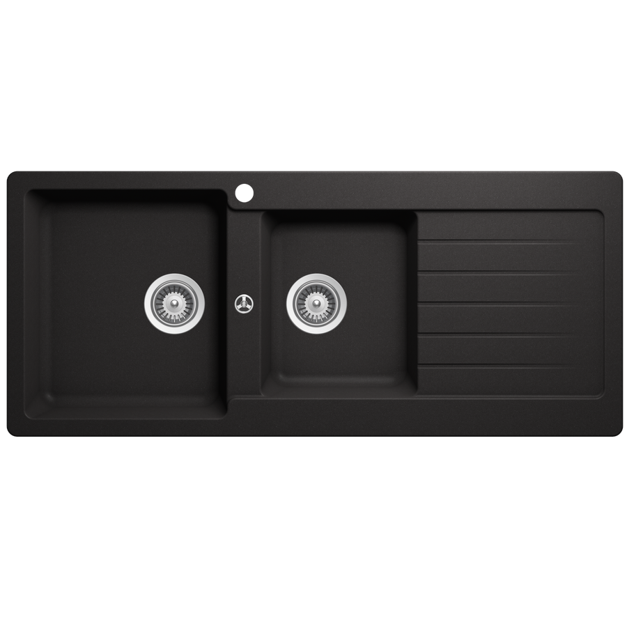 Typos 1 & 3/4 Bowl Onyx Bowl & Drainer