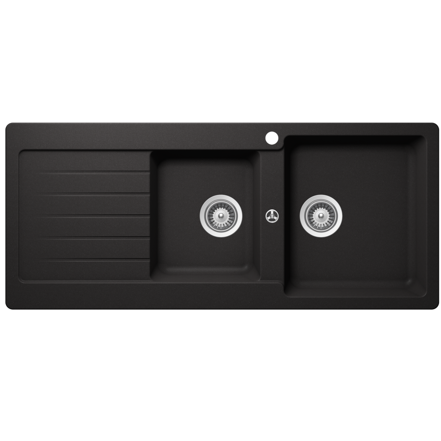 Typos 1 & 3/4 Bowl Onyx Bowl & Drainer