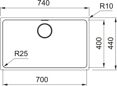 Mythos MYX110-70FPC Single Bowl Sink