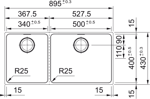 Mythos 1 & 1/2 Bowl Kitchen Sink