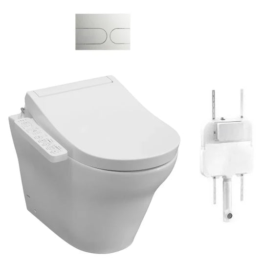 MH Wall Faced Toilet with Washlet S2 and In-wall Cistern Flush Panel