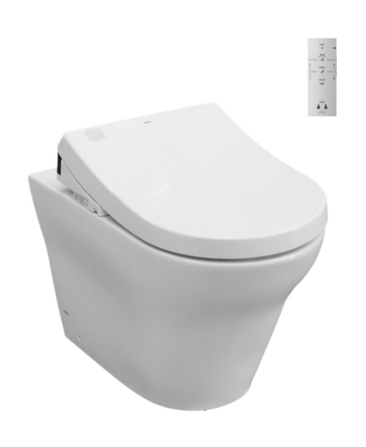 MH Wall Faced Toilet with Washlet S7 and In-wall Cistern Flush Panel