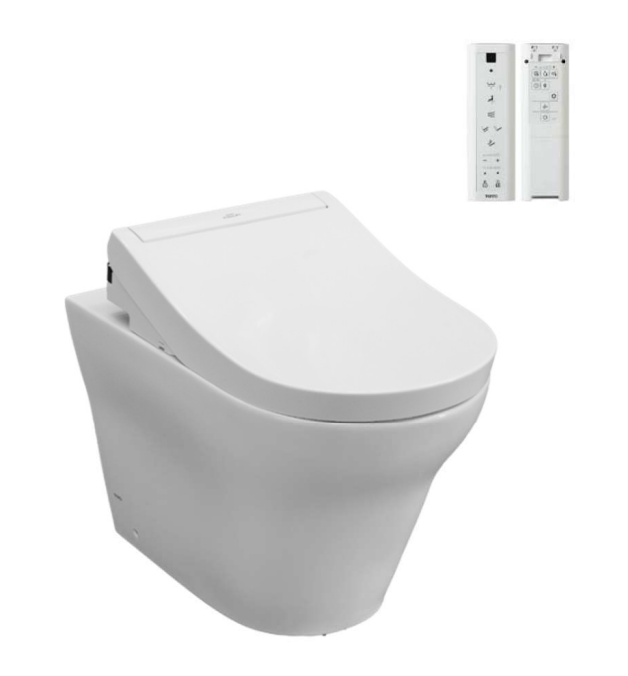 MH Wall Faced Toilet with Washlet S5 and In-wall Cistern Flush Panel
