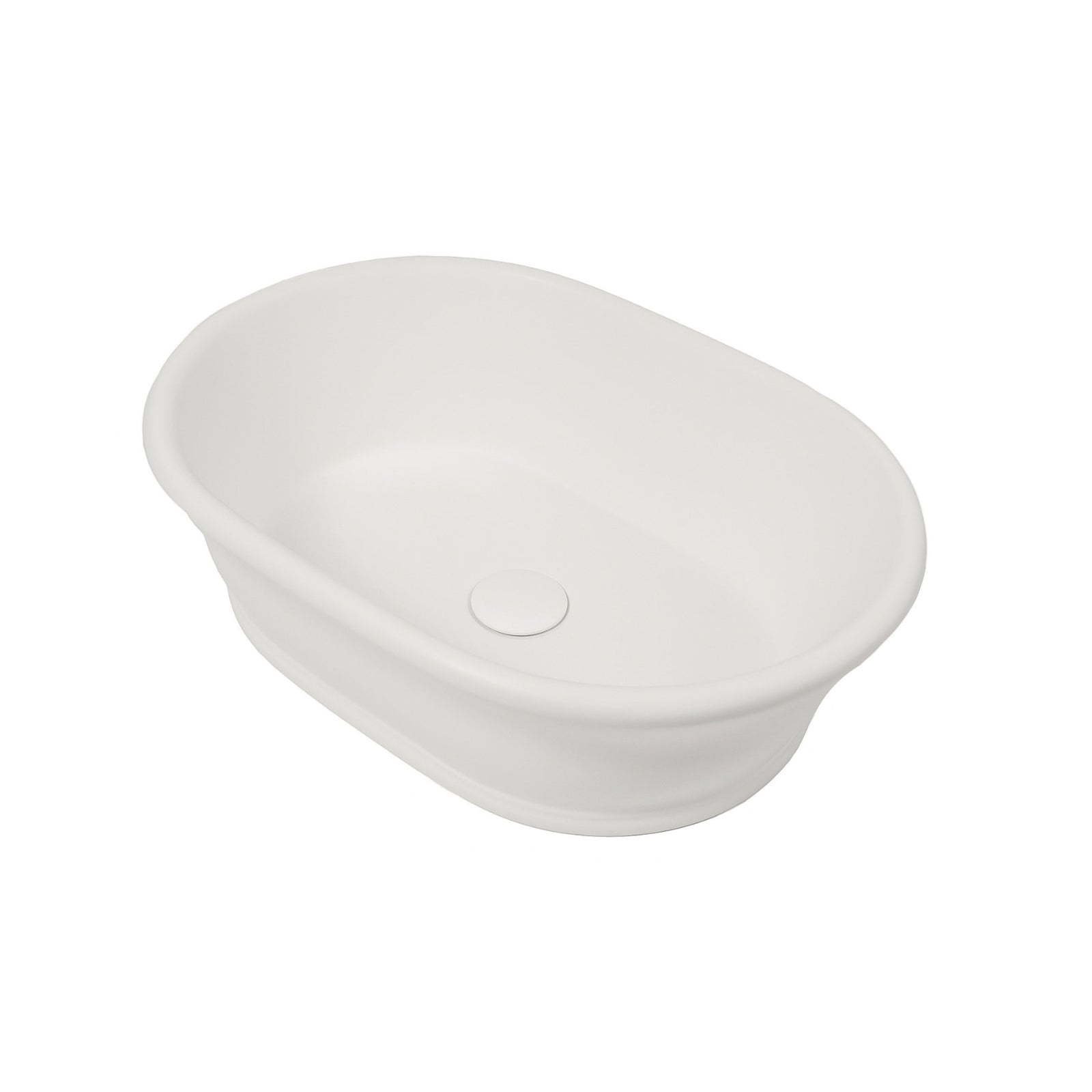 Turner Hastings Cambridge 54 × 39 TitanCast Solid Surface Above-Counter Basin – Satin Silk White