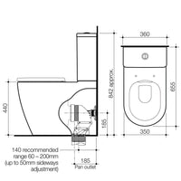 Urbane II Cleanflush Toilet Suite By Caroma