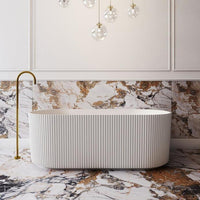 V-Groove Back To Wall Bath