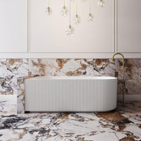 V-Groove Corner Back To Wall Bath