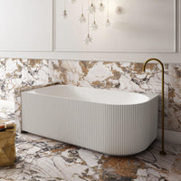 V-Groove Corner Back To Wall Bath