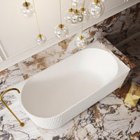 V-Groove Corner Back To Wall Bath