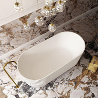 V-Groove Freestanding Bath By Cassa