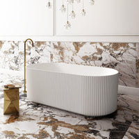 V-Groove Freestanding Bath By Cassa