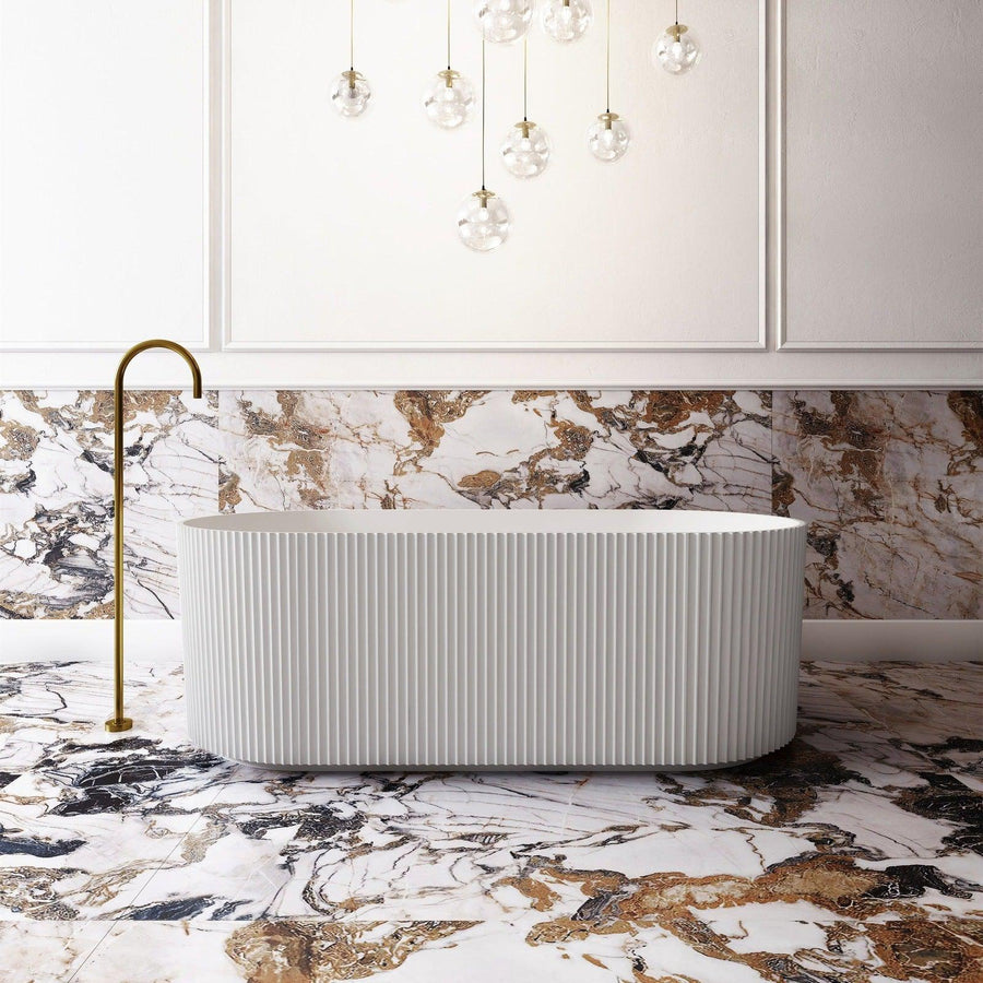 V-Groove Freestanding Bath By Cassa