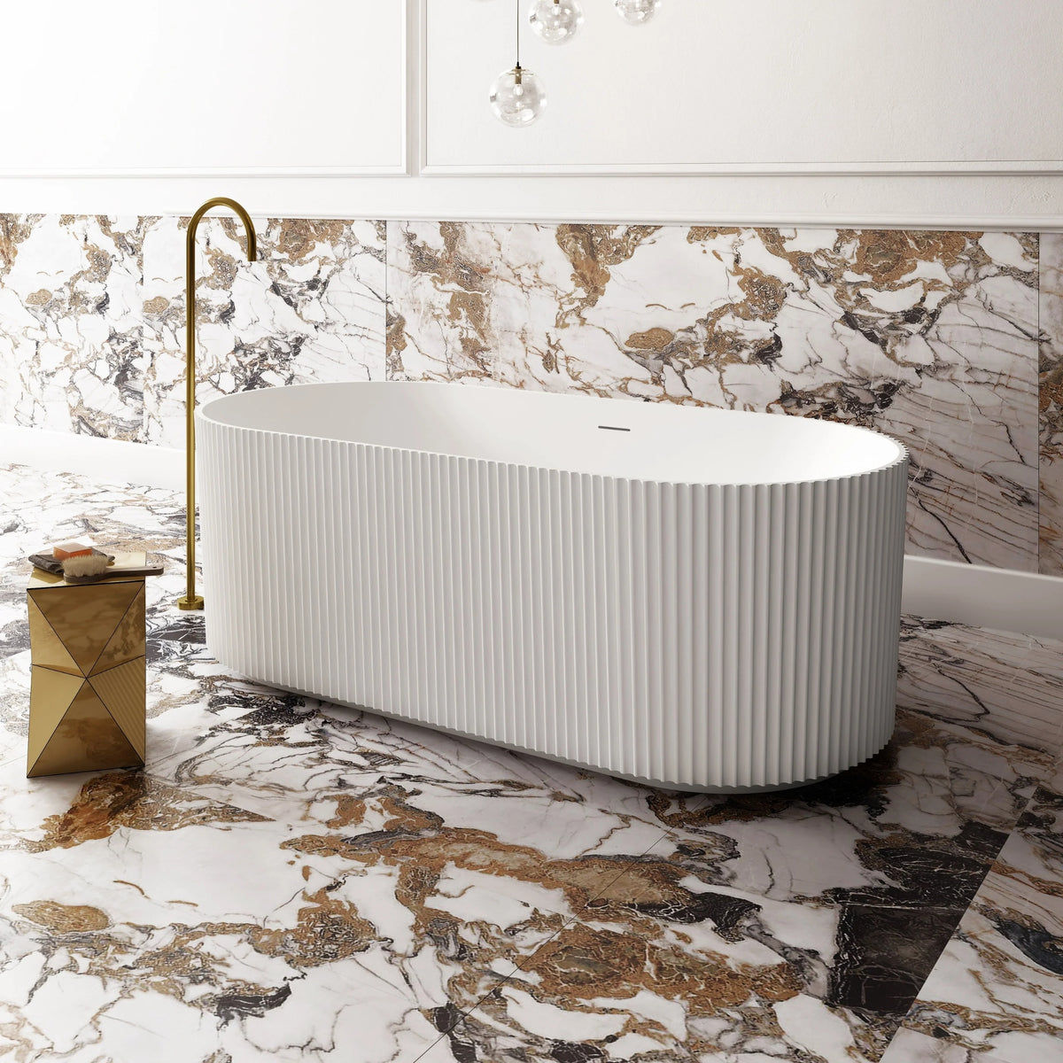 V Groove Freestanding Bath
