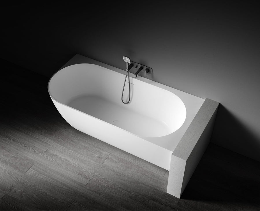 Eleni VX106-1700 Corner Back to Wall Stone Bath Right Hand