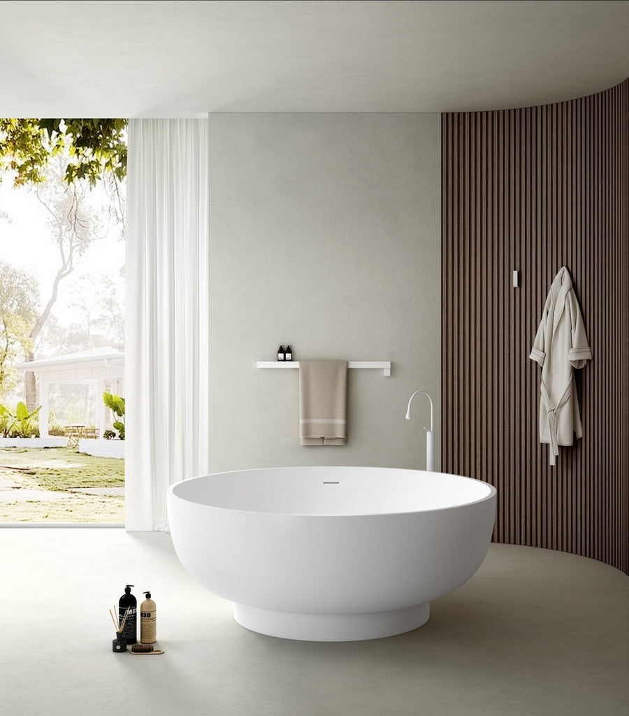 Rafaella VX69-1500 Freestanding Round Stone Bath