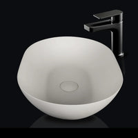 VXA24 Matte White Oval Stone Above Counter Basin